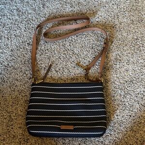Fossil Black and Brown Striped Women's Bag